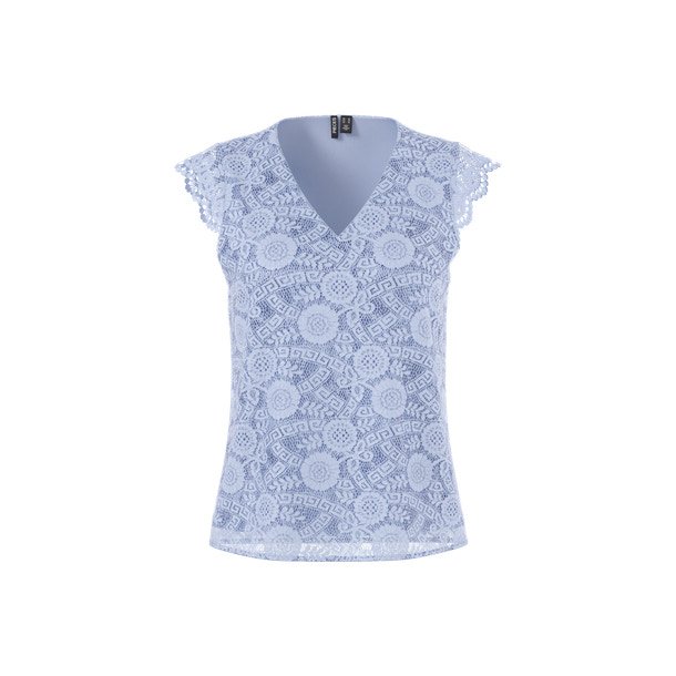 PCOLLINE LACE V-NECK TOP