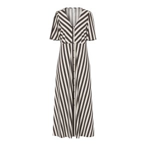 YASSAVANNA LONG V-NECK DRESS