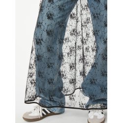 NEO NOIR LORETA LACE SEQUINS SKIRT