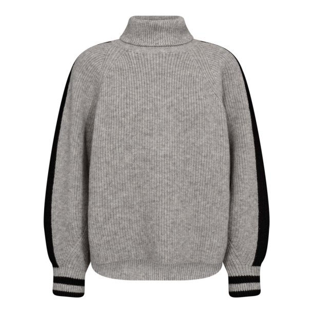 CO`COUTURE ROW ROLL NECK RIB KNIT