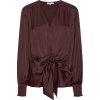 CONTINUE KARINA SATIN WRAP BLOUSE