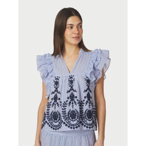 NEO NOIR JAYLA STRIPE EMBRO TOP