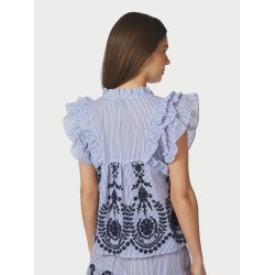 NEO NOIR JAYLA STRIPE EMBRO TOP