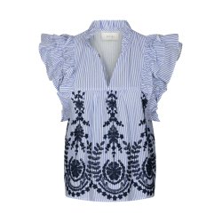NEO NOIR JAYLA STRIPE EMBRO TOP
