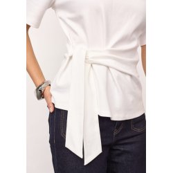 CO`COUTURE ORIANE PLEAT TIE TEE