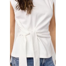 CO`COUTURE ORIANE PLEAT TIE TOP