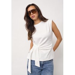 CO`COUTURE ORIANE PLEAT TIE TOP
