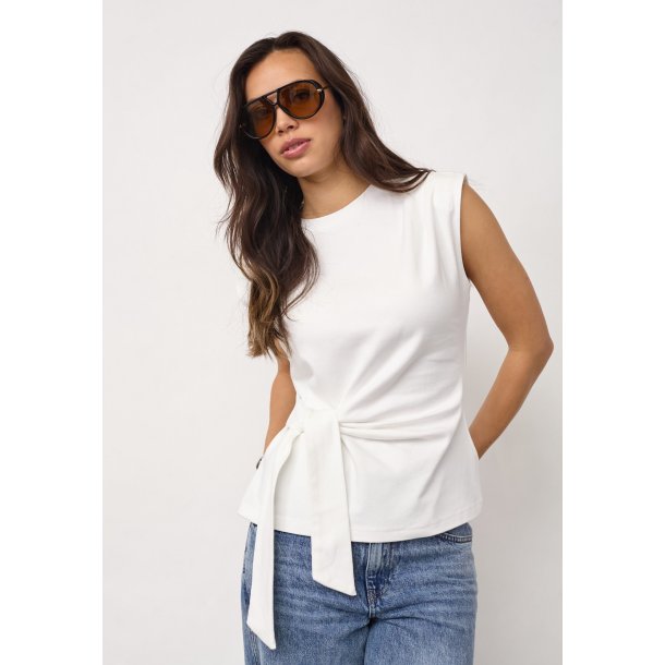 CO`COUTURE ORIANE PLEAT TIE TOP