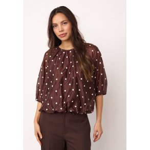 CO`COUTURE DITA DOT BALLOON BLOUSE