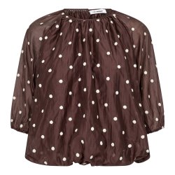 CO`COUTURE DITA DOT BALLOON BLOUSE