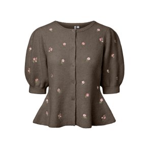PCSILLY PUFF EMB KNIT CARDIGAN 