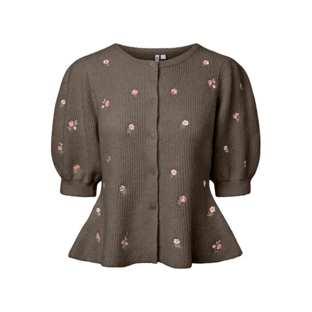 PCSILLY PUFF EMB KNIT CARDIGAN 