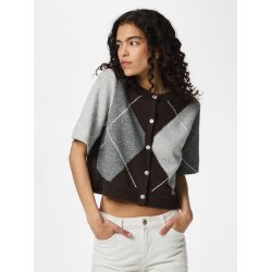 PCSALLY KNIT CHECK CARDIGAN