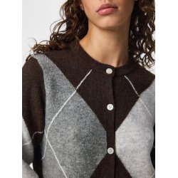 PCSALLY KNIT CHECK CARDIGAN