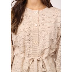 CO`COUTURE ROW POINTELLE TIE CARDIG