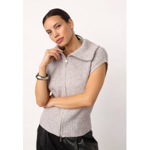 CO`COUTURE ROW ZIP KNIT VEST
