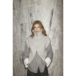 CO`COUTURE ROW ZIP KNIT VEST