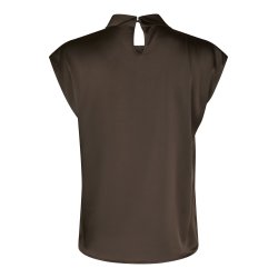 NEO NOIR FLEUR DRAPY SATIN BLOUSE