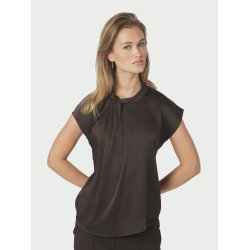 NEO NOIR FLEUR DRAPY SATIN BLOUSE