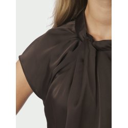 NEO NOIR FLEUR DRAPY SATIN BLOUSE