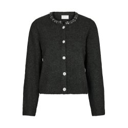 NEO NOIR MARIA STONE KNIT CARDIGAN