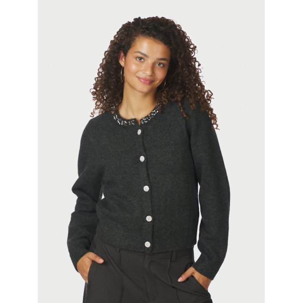 NEO NOIR MARIA STONE KNIT CARDIGAN