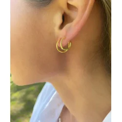 ANDCOPENHAGEN SHINY DOUBLE  HOOPS