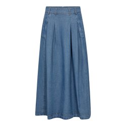 CO`COUTURE ANYA DENIM PLEAT SKIRT