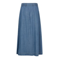CO`COUTURE ANYA DENIM PLEAT SKIRT