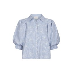 NEO NOIR ETTA FLOWER STRIPE SHIRT