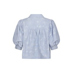 NEO NOIR ETTA FLOWER STRIPE SHIRT