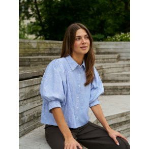 NEO NOIR ETTA FLOWER STRIPE SHIRT