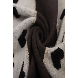 QNUZ KNITTED HEART SCARF