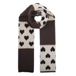 QNUZ KNITTED HEART SCARF