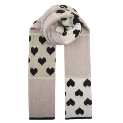 QNUZ KNITTED HEART SCARF