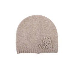 QNUZ KNITTED HAT W FLOWERS