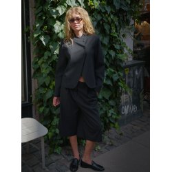 NEO NOIR RIMA SLIM PINSTRIPE SHORTS
