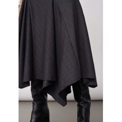 CO`COUTURE ELORA CHECK ASYM SKIRT