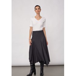 CO`COUTURE ELORA CHECK ASYM SKIRT
