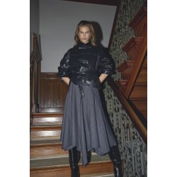CO`COUTURE ELORA CHECK ASYM SKIRT