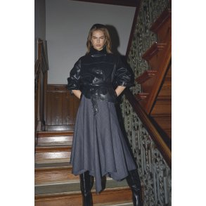 CO`COUTURE ELORA CHECK ASYM SKIRT