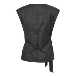 CO`COUTURE ELORA CHECK PLEAT TOP