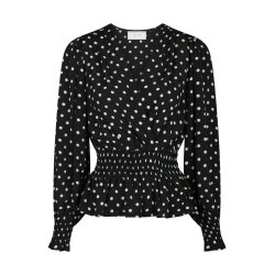 NEO NOIR TAMONA CREPE DOT BLOUSE