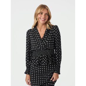 NEO NOIR TAMONA CREPE DOT BLOUSE