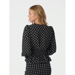 NEO NOIR TAMONA CREPE DOT BLOUSE