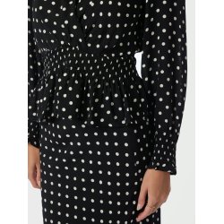 NEO NOIR TAMONA CREPE DOT BLOUSE