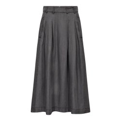 CO`COUTURE ANYA DENIM PLEAT SKIRT