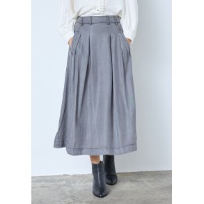CO`COUTURE ANYA DENIM PLEAT SKIRT