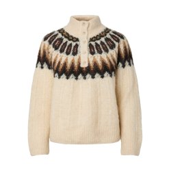 YASDOMINA WOOL BLEND KNIT PULLOVER