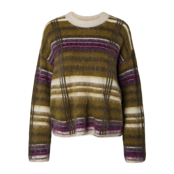 YASCHEA MOHAIR BLEND KNIT PULLOVER